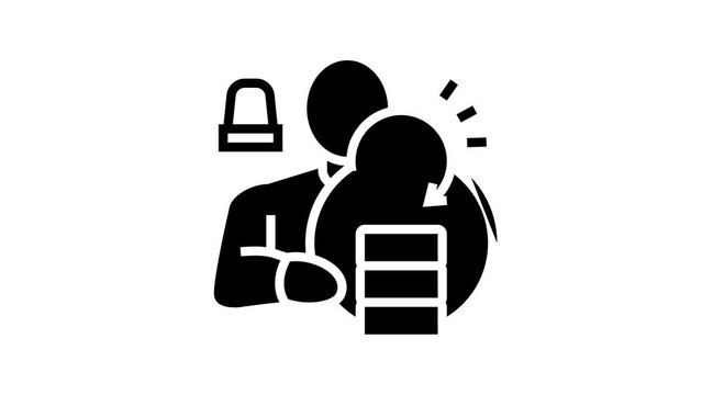 emergency recovery line icon animation