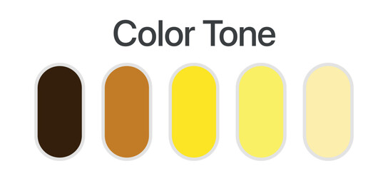 color palette with five color style