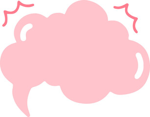 hand draw pastel speech bubble