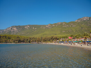 Akyaka, a coastal city in southwestern Turkey, is a growing center for international tourism. sunny warm autumn day