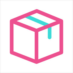 Box Packaging Icon Two Color