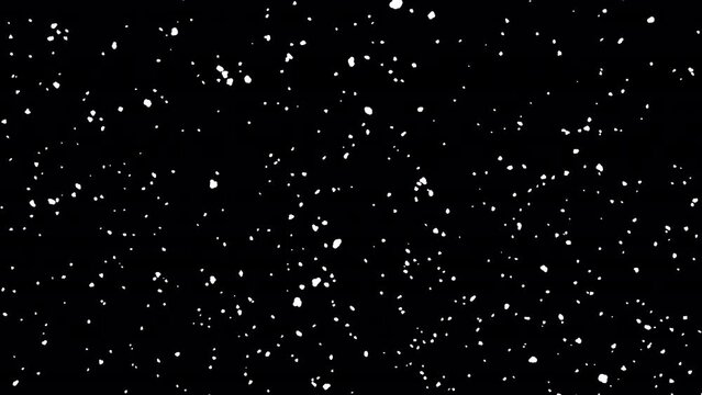 雪が降る A-3 降り終わり 合成用素材 Isolated falling snow A out - alpha matte 4K ProRes4444 CG motion graphics