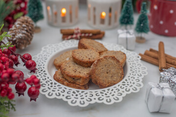 Polvoron - Spanish almond christmas cookies shortbread