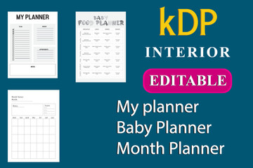 My  Planner, Baby Planner, Monthly Planner