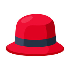 Hat for women cartoon vector illustration. Retro and female headgear isolated on white