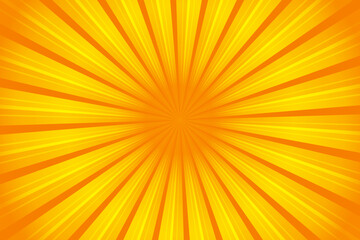 Sunburst yellow pattern rays summer background. Vector illustration