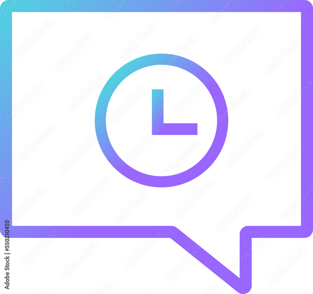 Poster time chat moderrn gradient icon