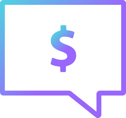 dollar chat modern gradient icon