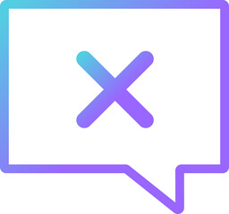 delete chat modern gradient icon