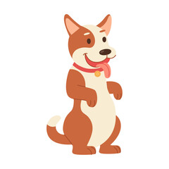 Puppy cartoon character vector illustration. Drawings of adorable dog kid isolated on white background
