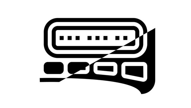 pager retro device glyph icon animation