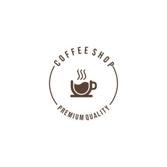 coffee logo template in white background