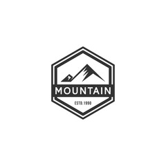 mountain logo in white background