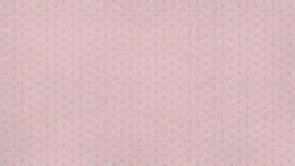 麻の葉文様が一面に入った和紙風の背景素材・テクスチャ　8K UHDサイズ　桃色・ピンク