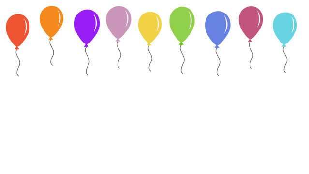 multicolor  balloons on white background