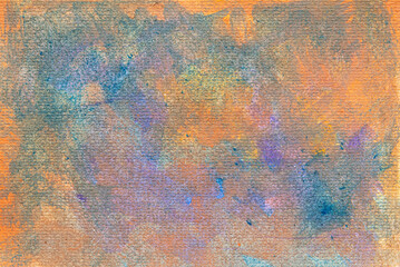 Dirty Green, Purple, Pink, Red, Yellow and Orange watercolor on paper background. Abstract Grunge Hard Texture Wallpaper.