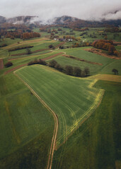 Felder im Herbst