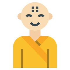 monk flat icon