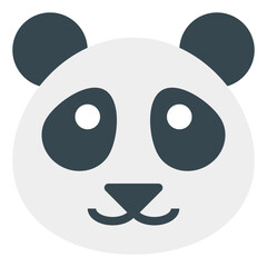 Fototapeta premium panda flat icon