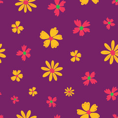 Seamless floral vector pattern. Perfect for modern wallpaper, fabric, home decor, and wrapping projects.