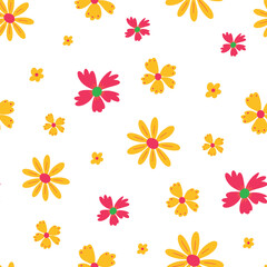 Seamless floral vector pattern. Perfect for modern wallpaper, fabric, home decor, and wrapping projects.