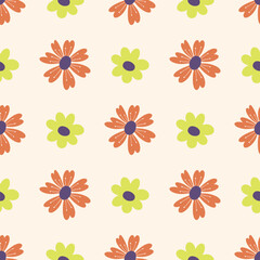 Obraz premium Seamless floral vector pattern. Perfect for modern wallpaper, fabric, home decor, and wrapping projects.