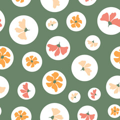 Seamless floral vector pattern. Perfect for modern wallpaper, fabric, home decor, and wrapping projects.