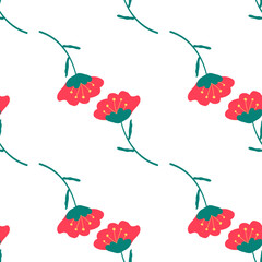 Seamless floral vector pattern. Perfect for modern wallpaper, fabric, home decor, and wrapping projects.