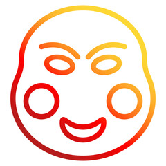Obraz premium mask gradient line icon