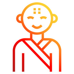 monk gradient line icon
