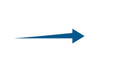 An abstract transparent arrow shape design element.