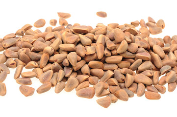 Pine Nuts Isolated on White Background