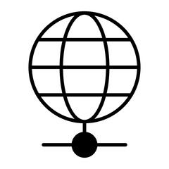 An icon design of global network, easy to use vector