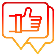 growth gradient line icon