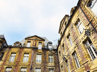 Fototapeta premium Street view of old village Charleville-Mezieres in France