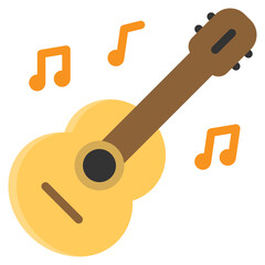 guitar flat icon