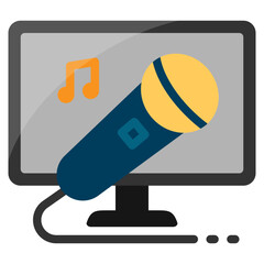 karaoke flat icon