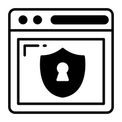 Website security vector icon in trendy style