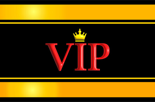 Vip banner, web template. Only for club members. Royal Club. for VIPs, luxuries, gold, diamonds, crown, interest club (in 3D style)
