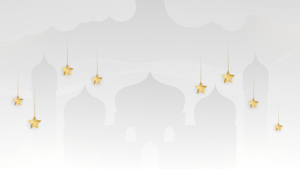 Islamic luxury white background design for Ramadan Kareem