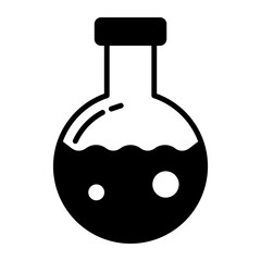 flask vector icon isolated on white background