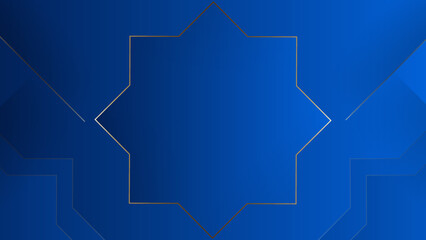 Islamic blue background design for Ramadan Kareem