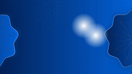 Islamic blue background design for Ramadan Kareem