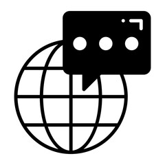 Premium vector icon of global communication in trendy style