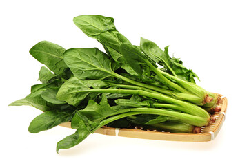 Spinach on white background