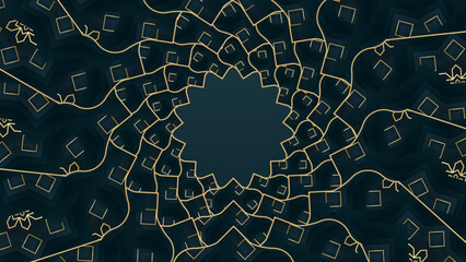 Islamic green background design for Ramadan Kareem