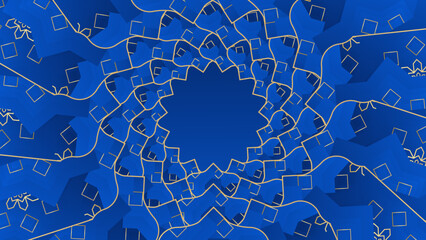 Islamic cyan background design for Ramadan Kareem