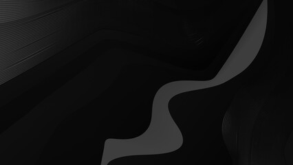 Liquid color background design. Black elements with fluid gradient. Dynamic shapes composition. Vector illustration