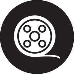 film reel glyph icon