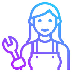 mechanic gradient line icon